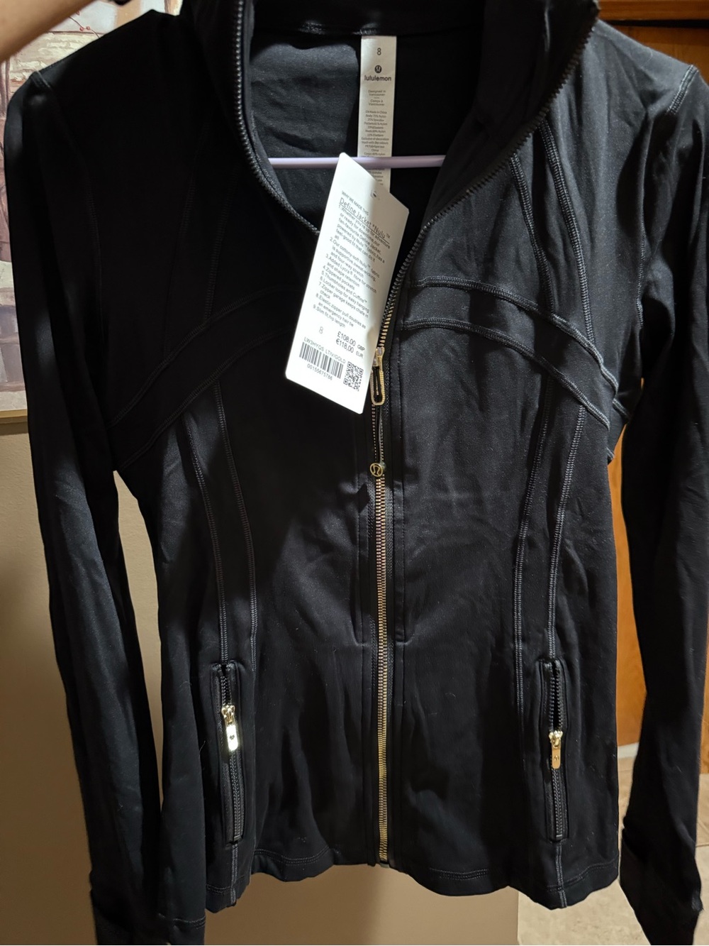 lululemon athletica Black Define Jacket (NULU) with Gold Zippers NWT - Picture 5 of 5